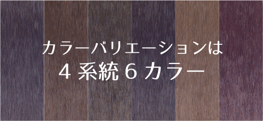 カラーバリエーションは4系統6カラー